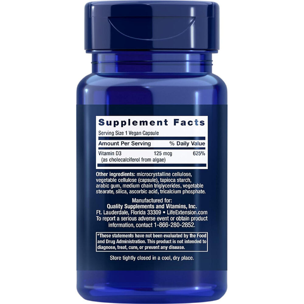 Vegansk – vitamīns D3 – 125 mcg, 60 kapsulas - Image 3