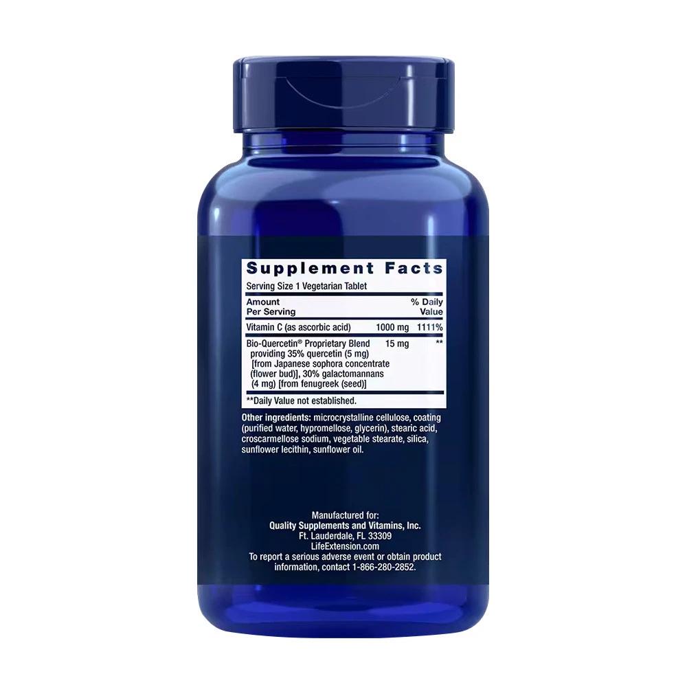 Bio-Quercetin Phytosome – Vitamin C og Bio-Quercetin Phytosome – 250 vegetariskās plāksnītes - Image 6