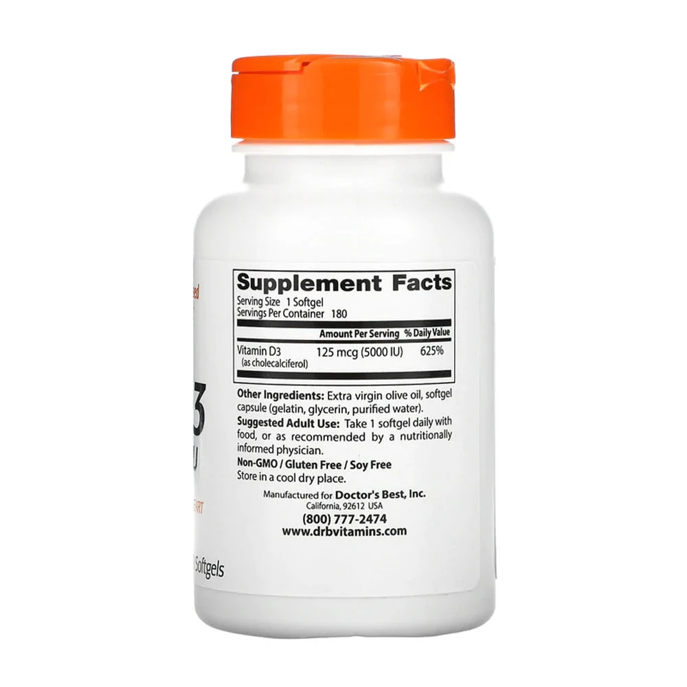 5000 IU - 180 softgels