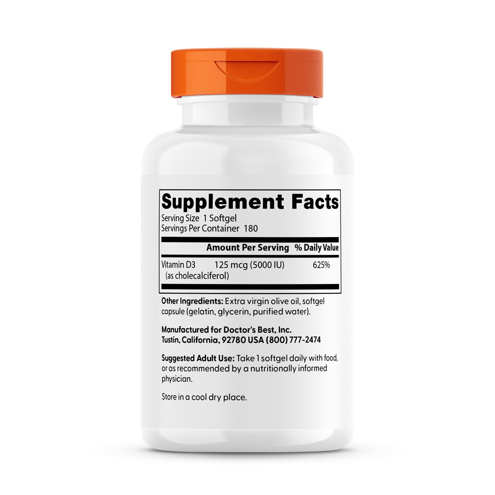 D3-vitamin – 5000 IE – 180 softgels - Image 7