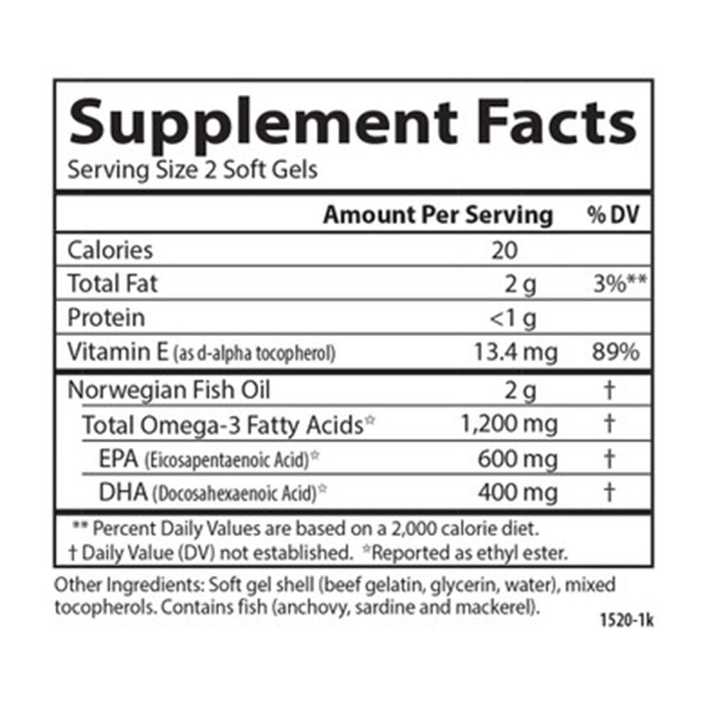 Wild Caught Super Omega-3 Gems – 1200 mg – 100 + 30 softgels - Image 3